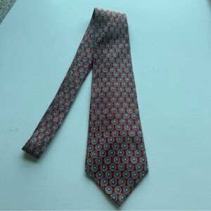 Ralph Lauren Red and Blue Geometric Men's Tie
